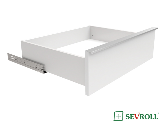 Szuflada Sevrollbox Slim 3D_H131_500 mm_biała