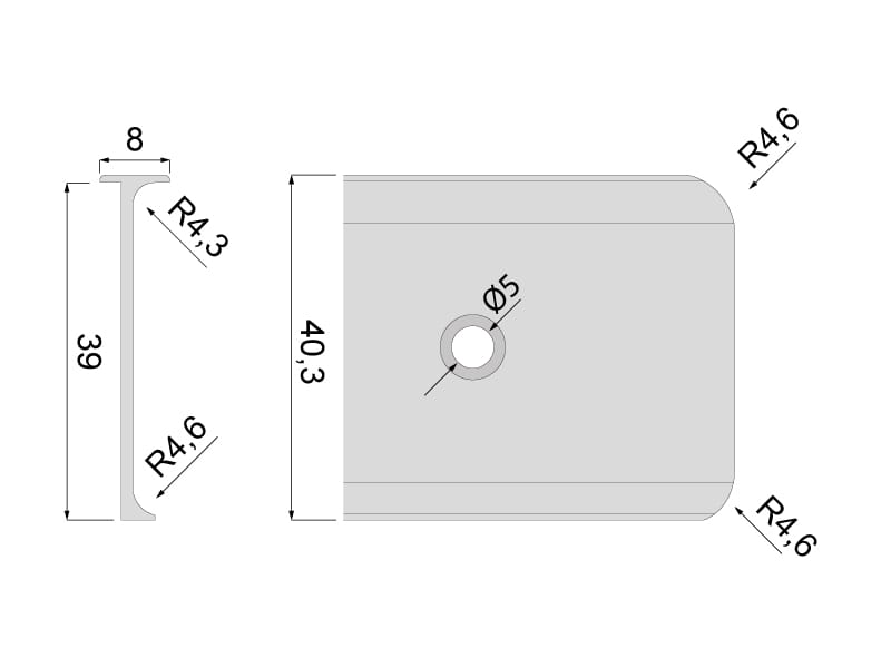 Listwa bl. AT-635 38K kątowa P1 rys.tech